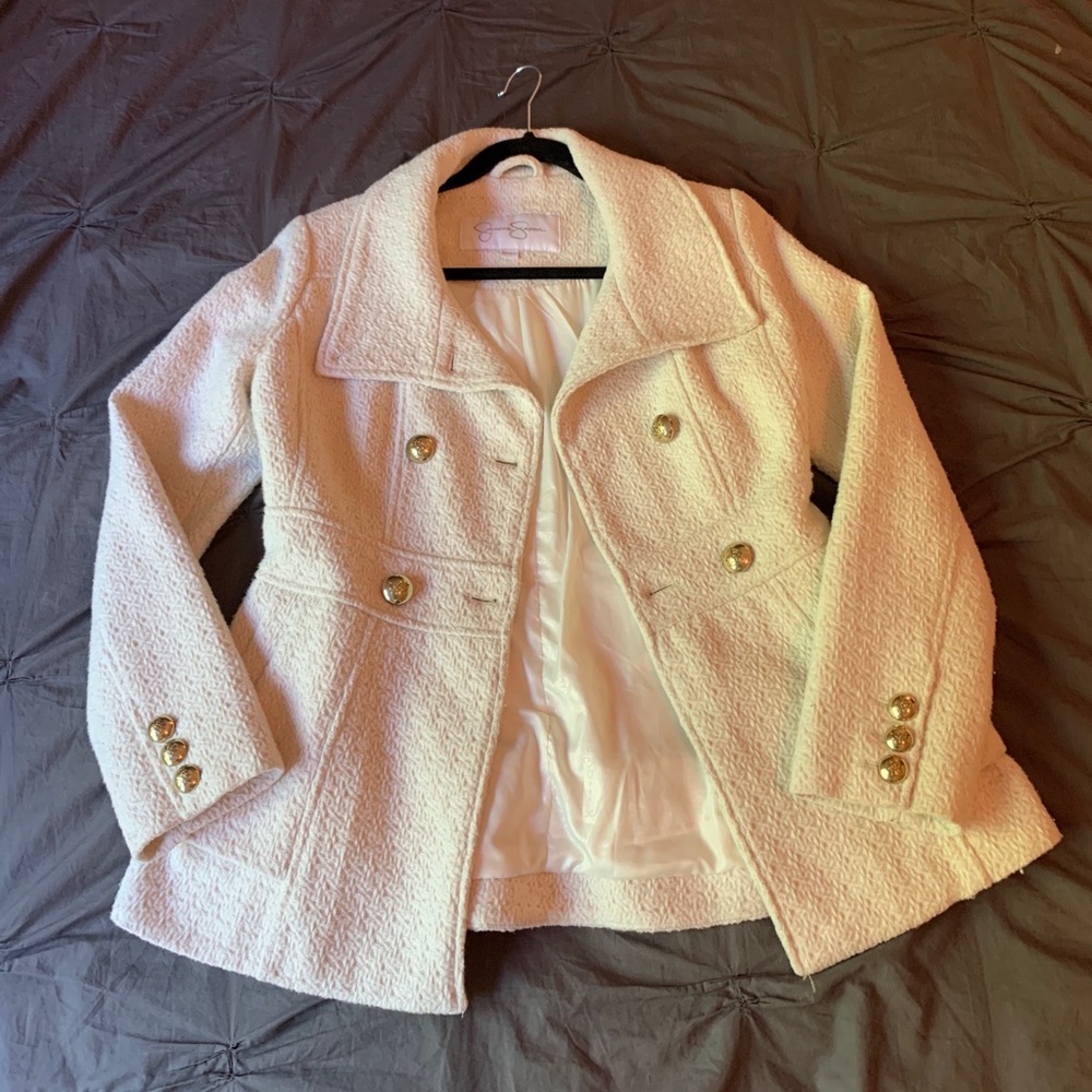 Jessica Simpson Cream Button Up Coat